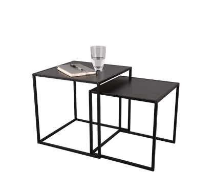 Judith serial table 40 x 40 cm + 35 x 35 cm black