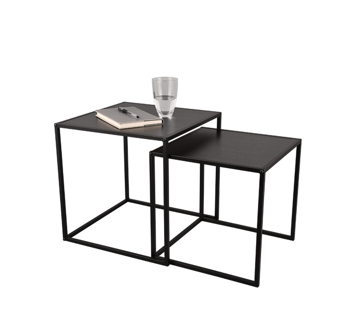 Judith serial table 40 x 40 cm + 35 x 35 cm black