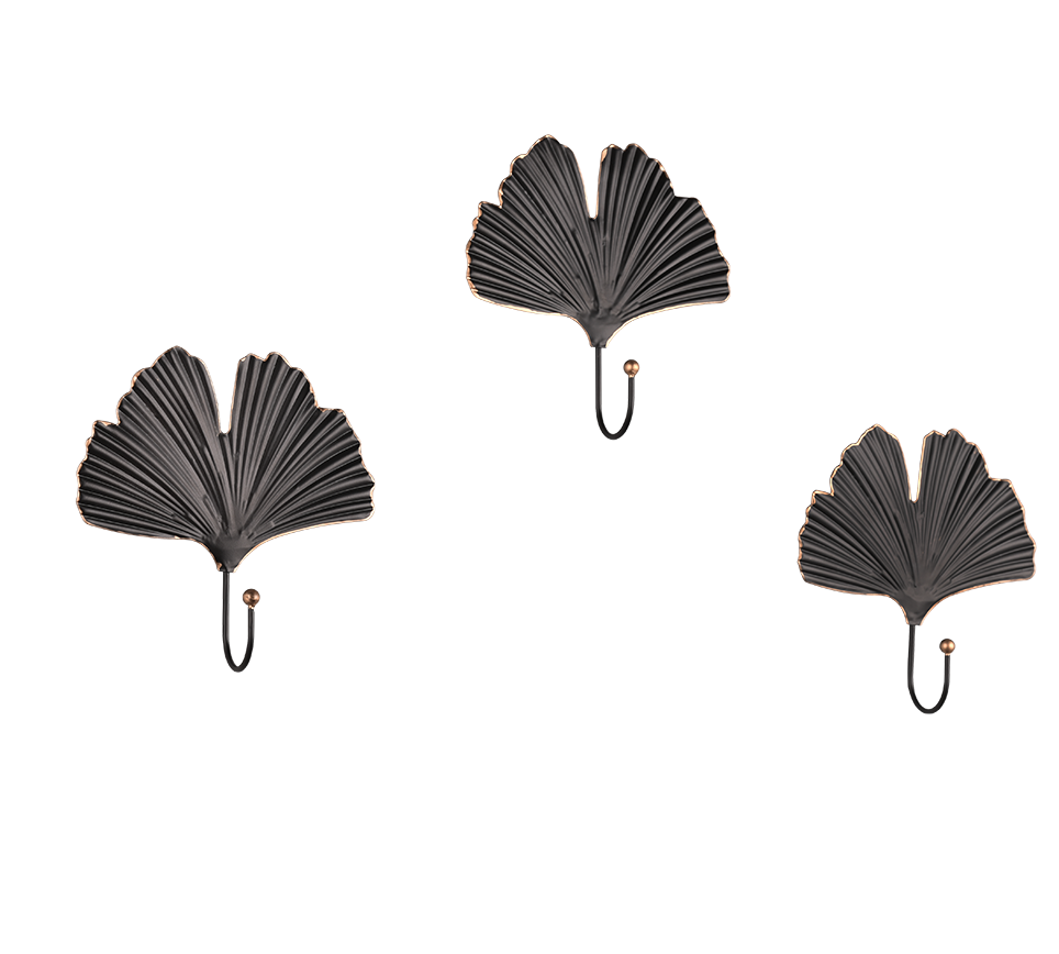 Merle hook rack 3-pack black/gold