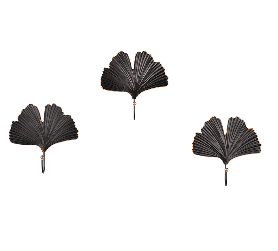 Merle hook rack 3-pack black/gold