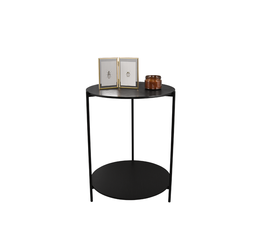 Paulina side table Ø48 cm black