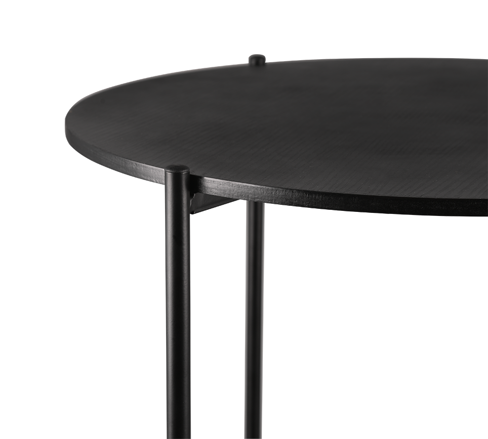 Paulina side table Ø48 cm black