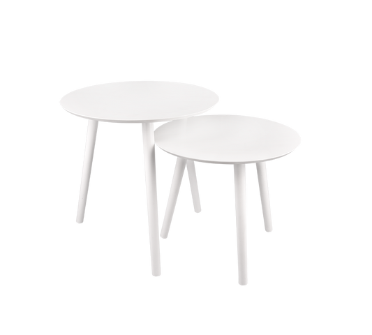 Vilma serial table Ø50 cm + Ø45 cm white