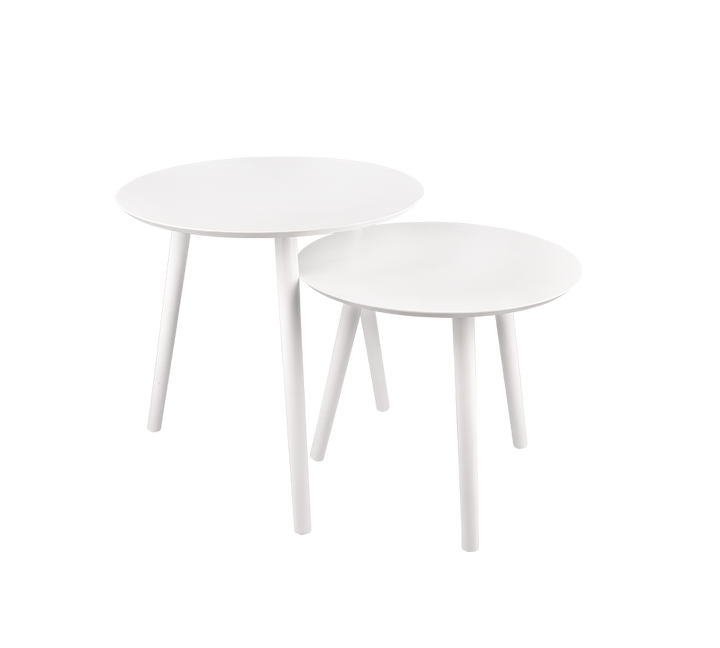 Vilma serial table Ø50 cm + Ø45 cm white