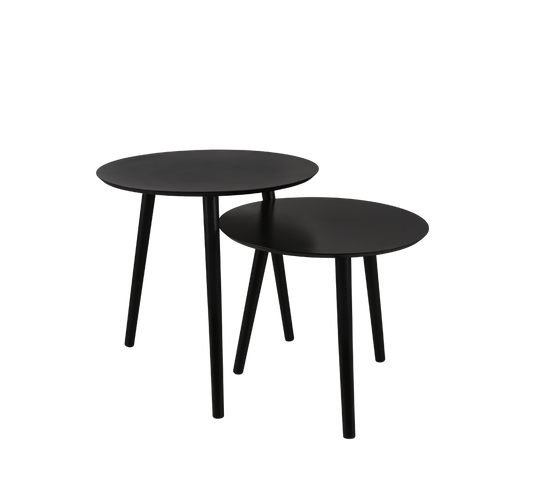Vilma serial table Ø50 cm + Ø45 cm black
