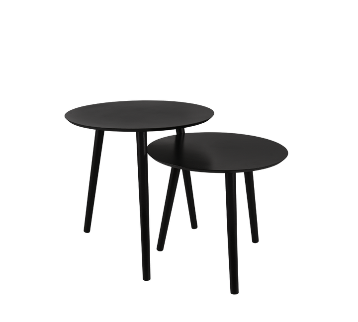 Vilma serial table Ø50 cm + Ø45 cm black