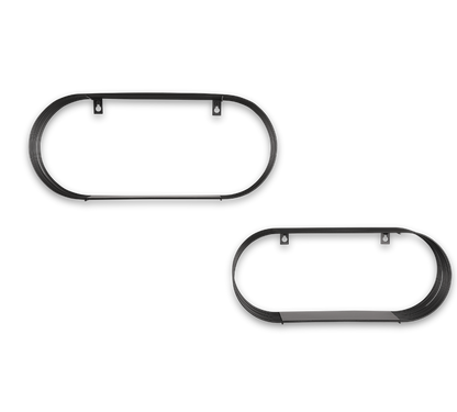 Jessica wall shelves set 2-pack black