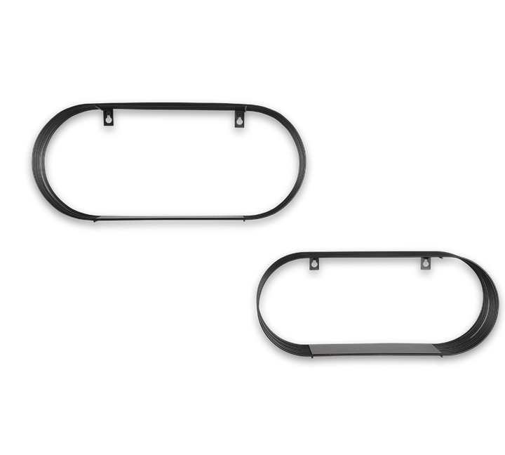 Jessica wall shelves set 2-pack black