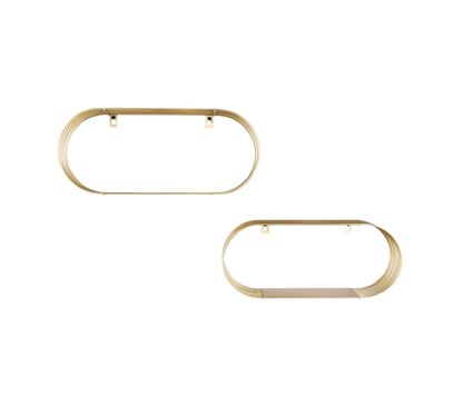 Jessica wall shelves set 2-pack gold