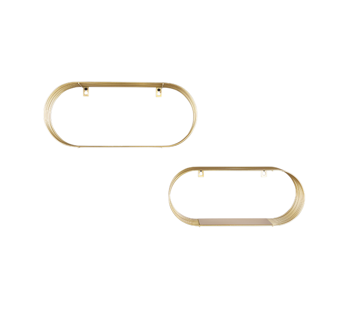 Jessica wall shelves set 2-pack gold