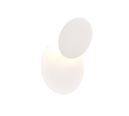 Mio LED wall lamp round matt white — 240310131