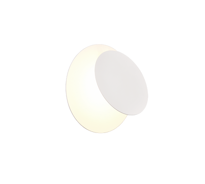 Mio LED wall lamp round matt white — 240310131