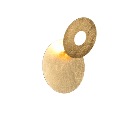 Leano LED wall lamp round gold — 240310179