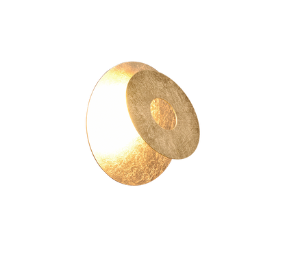 Leano LED wall lamp round gold — 240310179