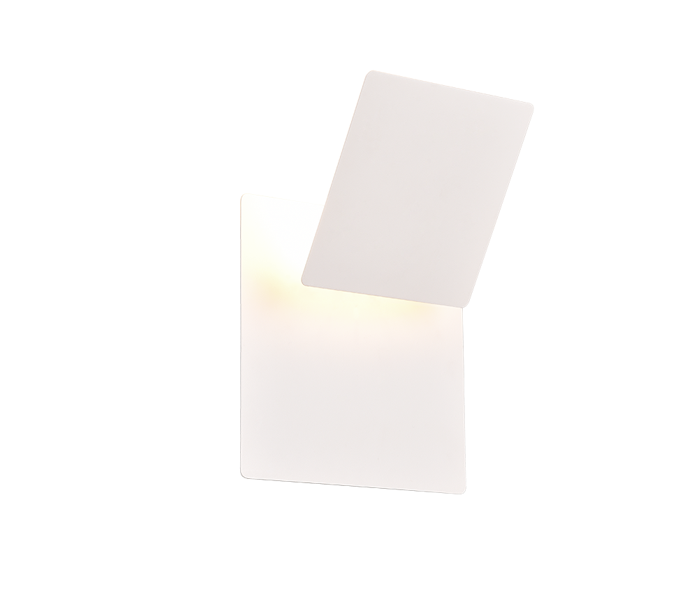 Mio LED wall lamp square matt white — 240319131