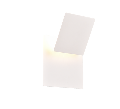 Mio LED wall lamp square matt white — 240319131