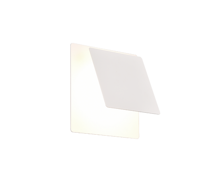Mio LED wall lamp square matt white — 240319131