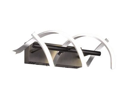 Sequence LED wall lamp brushed aluminium/matt black — 241810205