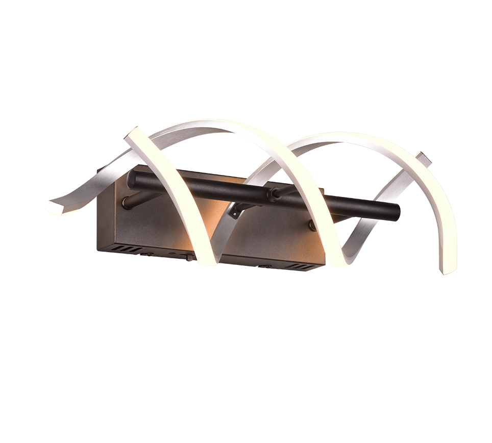 Sequence LED wall lamp brushed aluminium/matt black — 241810205