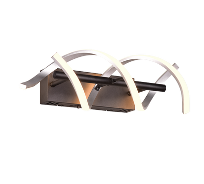 Sequence LED wall lamp brushed aluminium/matt black — 241810205