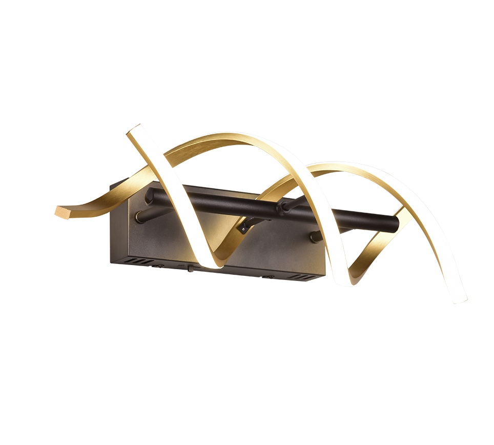 Sequence LED wall lamp matt brass/matt black — 241810208