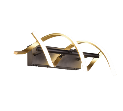 Sequence LED wall lamp matt brass/matt black — 241810208
