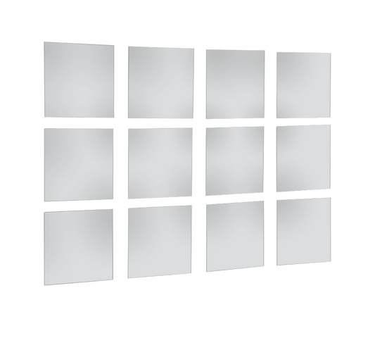 Larissa mirror piece set 12-pack 15 x 15 cm mirror glass