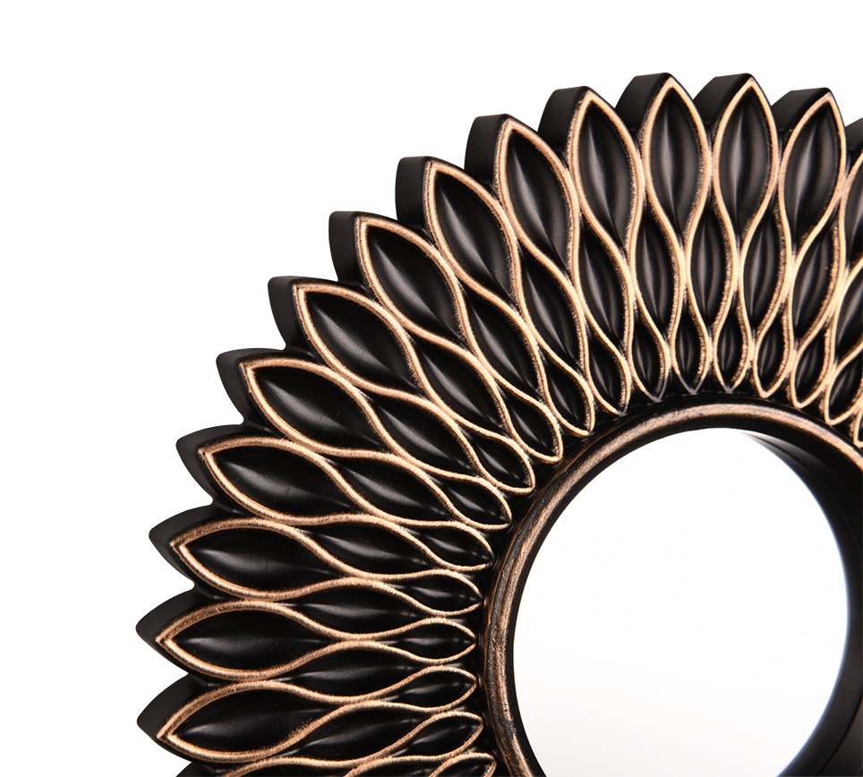 Amanda mirror set 3-pack black/gold