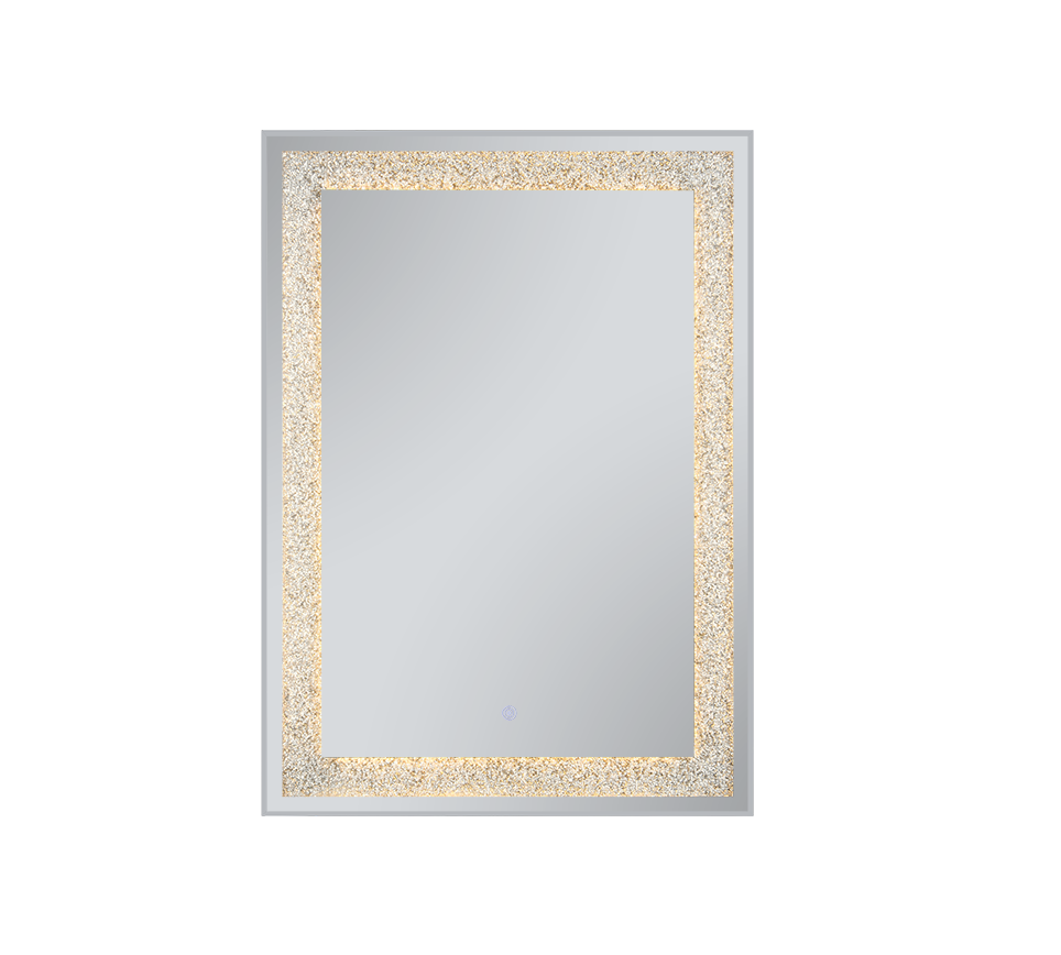Hermine mirror with LED-light 50 x 70 cm mirror glass/glitter IP44