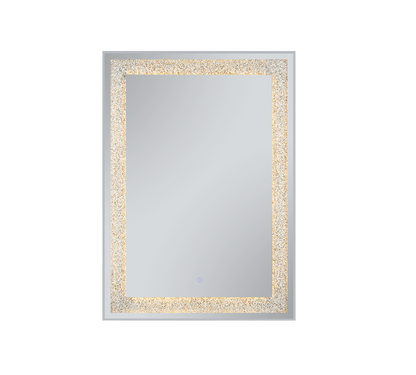 Hermine mirror with LED-light 50 x 70 cm mirror glass/glitter IP44