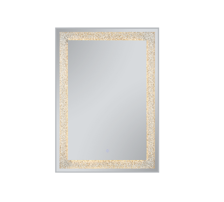 Hermine mirror with LED-light 50 x 70 cm mirror glass/glitter IP44