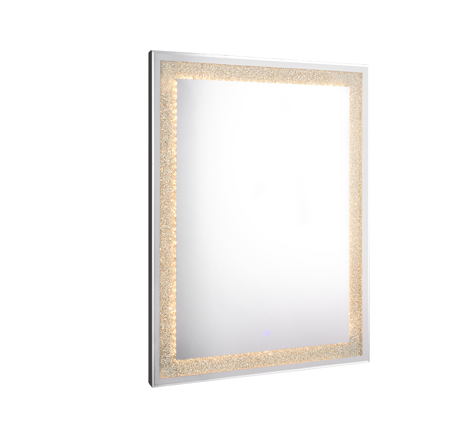 Hermine mirror with LED-light 60 x 80 cm mirror glass/glitter IP44
