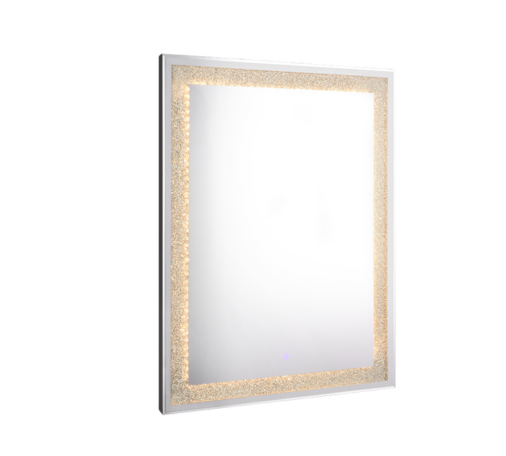 Hermine mirror with LED-light 60 x 80 cm mirror glass/glitter IP44
