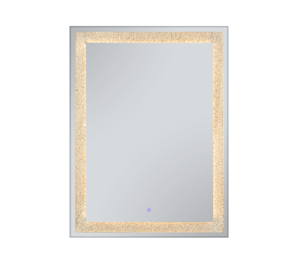 Hermine mirror with LED-light 60 x 80 cm mirror glass/glitter IP44