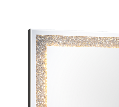 Hermine mirror with LED-light 60 x 80 cm mirror glass/glitter IP44