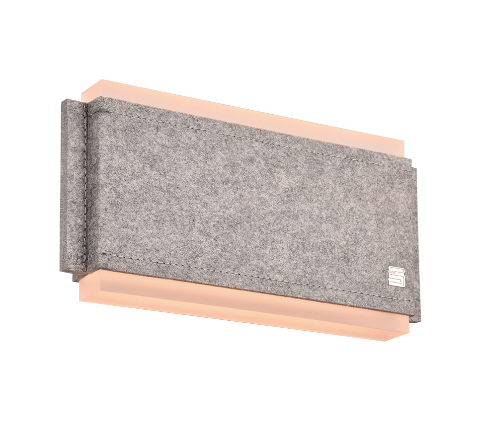 Cicara LED wall lamp 30 cm brushed steel/grey — 245110207