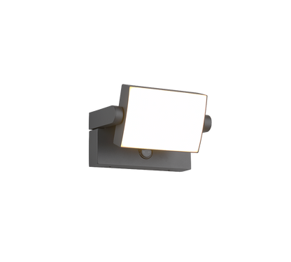Kansas LED wall lamp anthracite motion sensor — 246869142