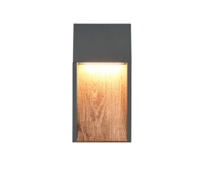 Salmon LED wall lamp wood/anthracite — 246960135
