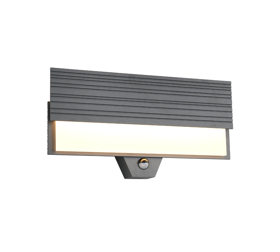 Mariza LED wall lamp anthracite motion sensor — 247069142