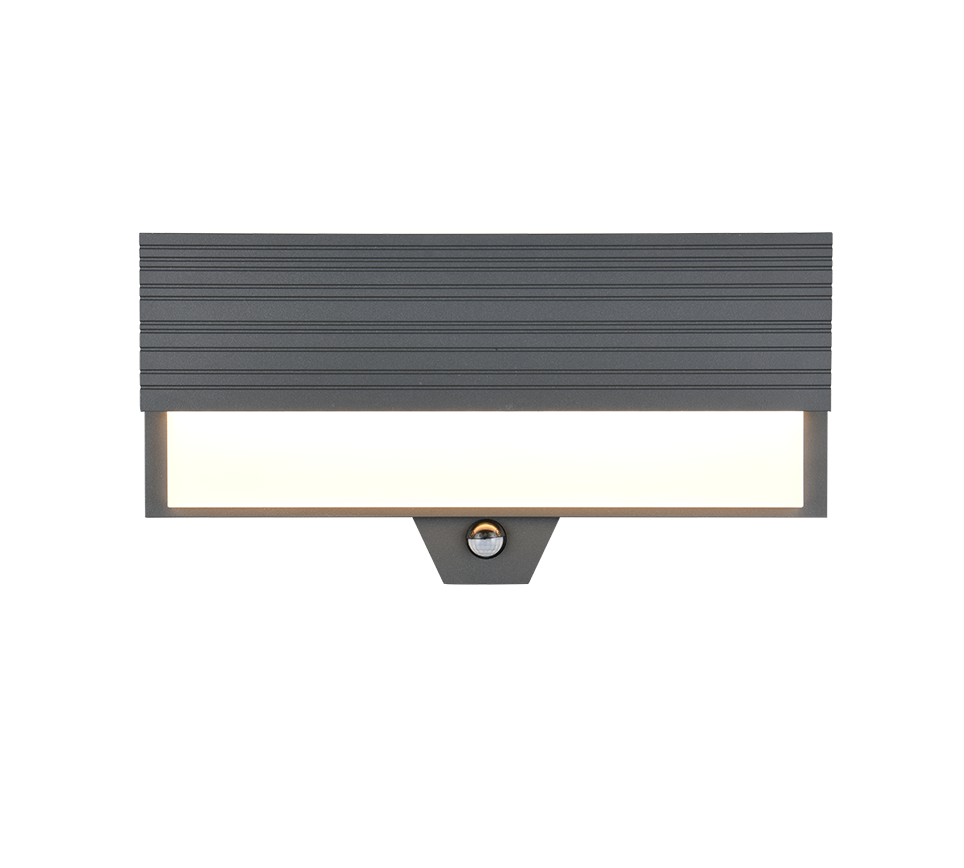 Mariza LED wall lamp anthracite motion sensor — 247069142