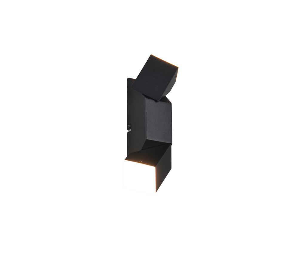 Raglan LED wall lamp 2-pc matt black — 248510232
