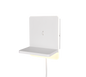 Fairfield LED wall lamp matt white with charging station — 248670131