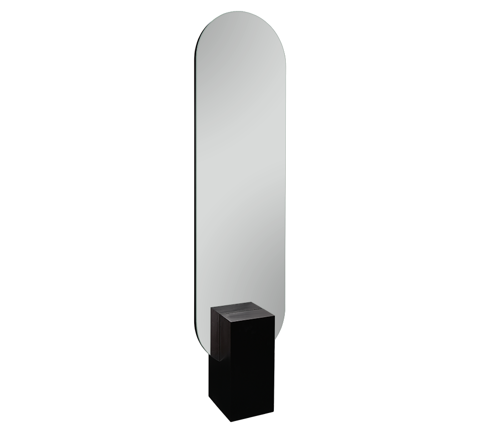 Mathilda mirror 45 x 180 cm black with stand