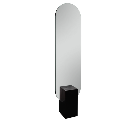 Mathilda mirror 45 x 180 cm black with stand