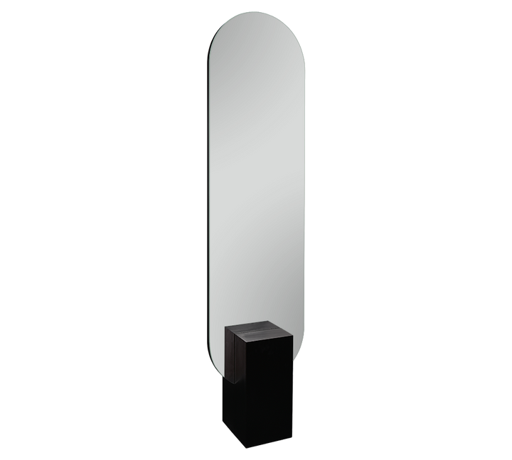 Mathilda mirror 45 x 180 cm black with stand