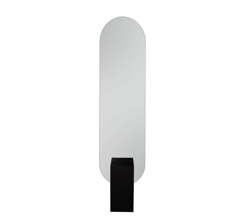 Mathilda mirror 45 x 180 cm black with stand