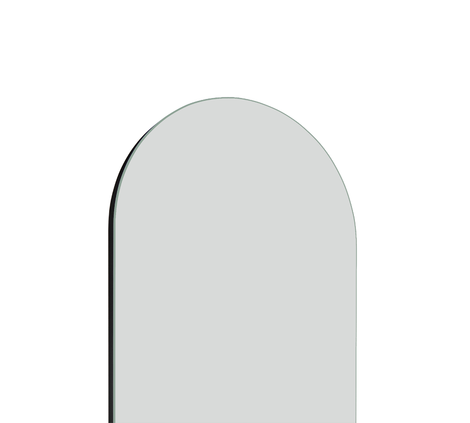 Mathilda mirror 45 x 180 cm black with stand