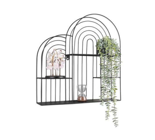 Ivy wall shelf 54 x 55 x 11 cm black