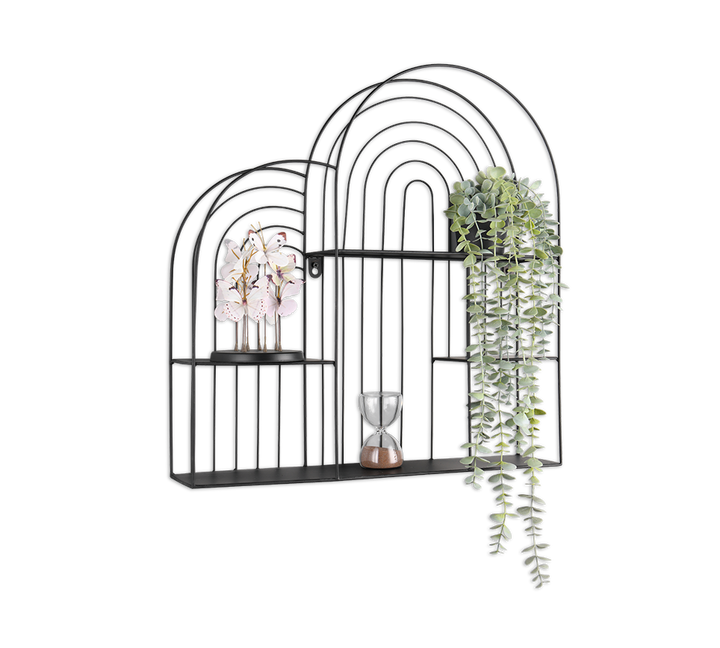 Ivy wall shelf 54 x 55 x 11 cm black