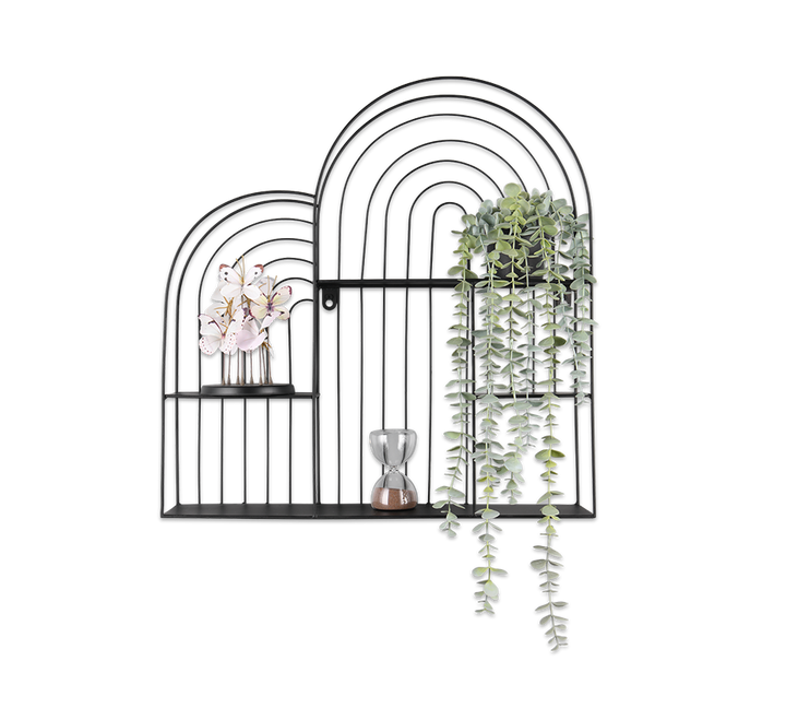 Ivy wall shelf 54 x 55 x 11 cm black